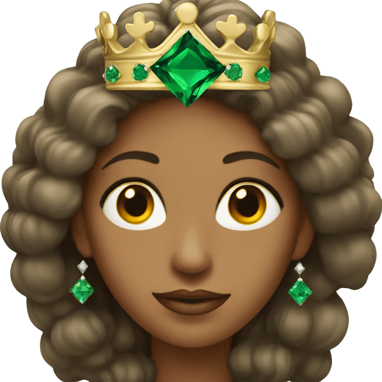  woman with a crown emerald emoji