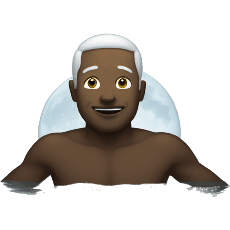 white man swimming in the moonlight emoji