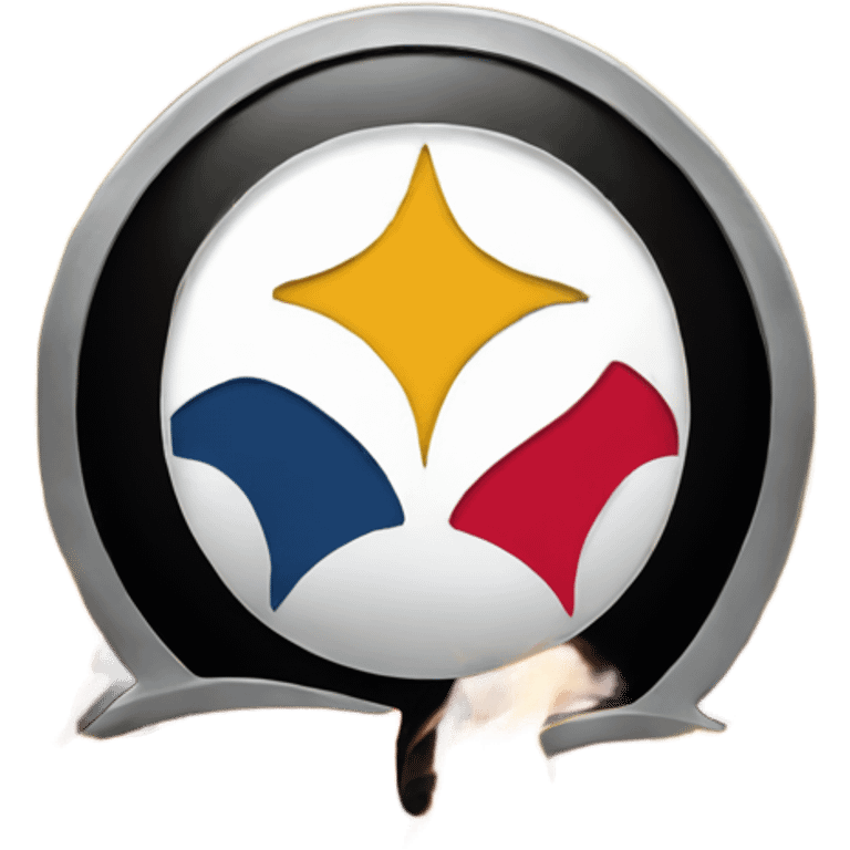 Steelers logo on fire emoji