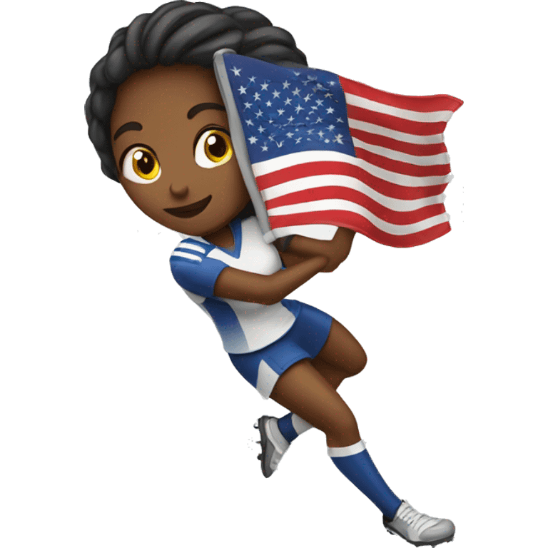 woman playing flag football emoji