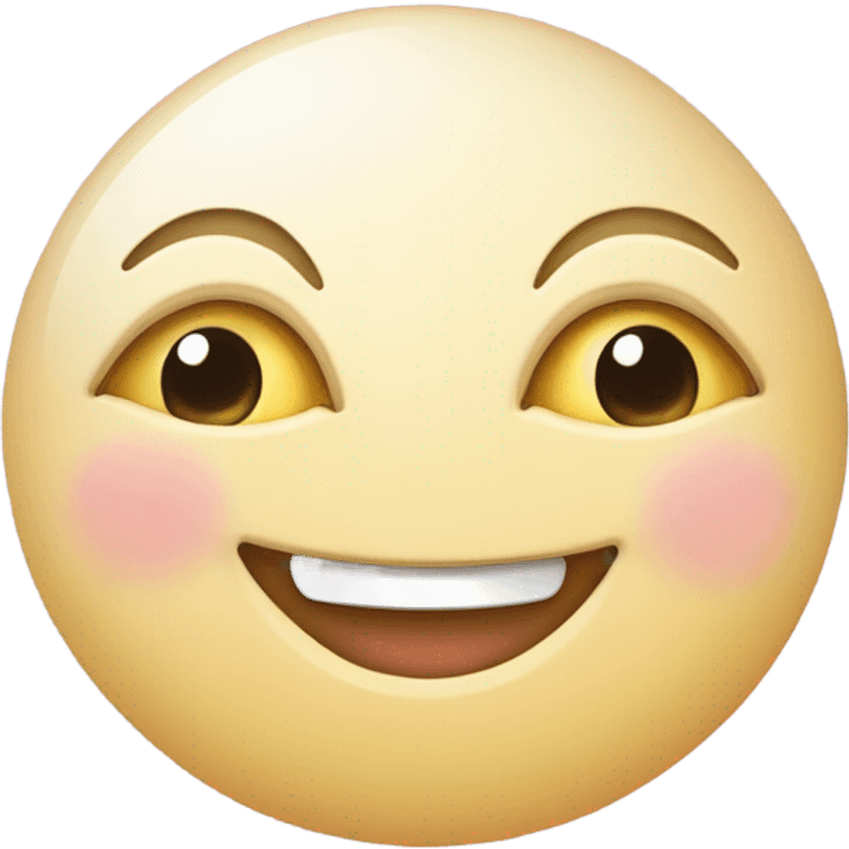 Moon astrology symbol with cute face emoji