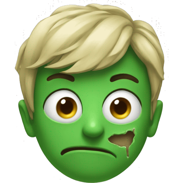 super realistic gross green emoji