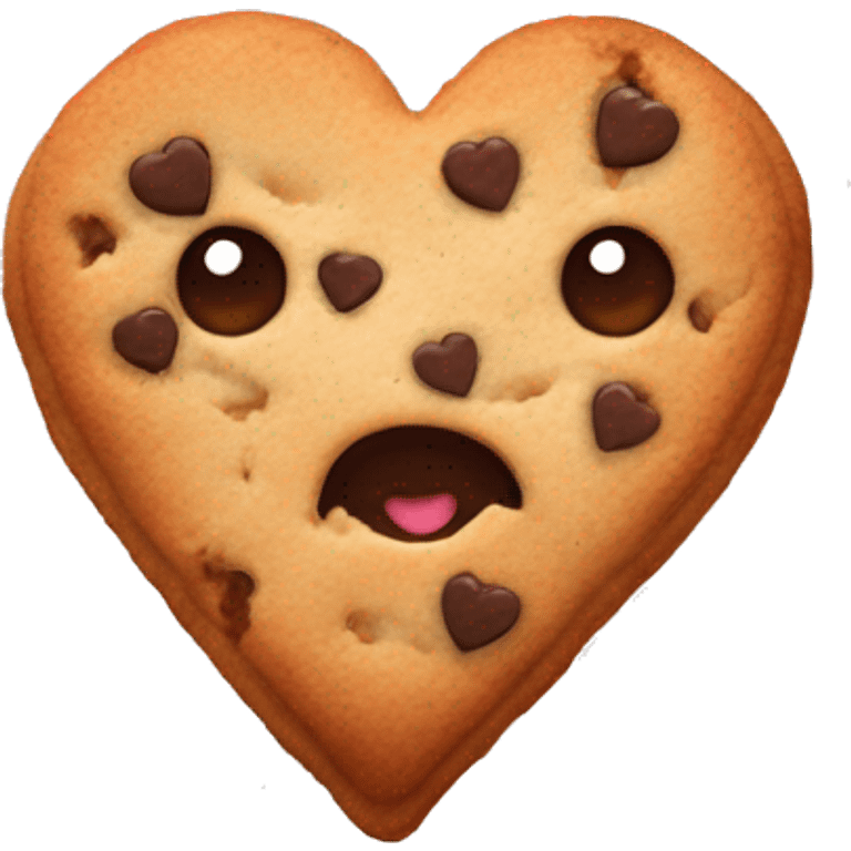 A heart in the form of a cookie emoji