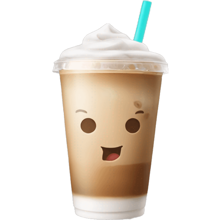 Iced latte to go cup emoji