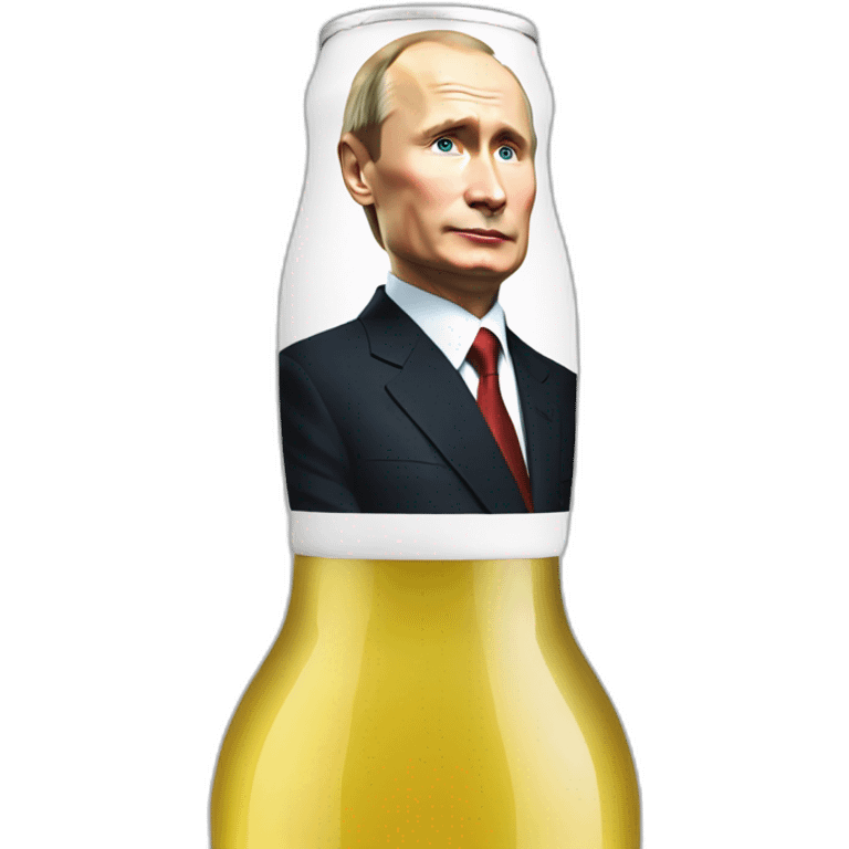 Putin sits on a bottle emoji