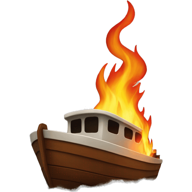 boat on fire emoji