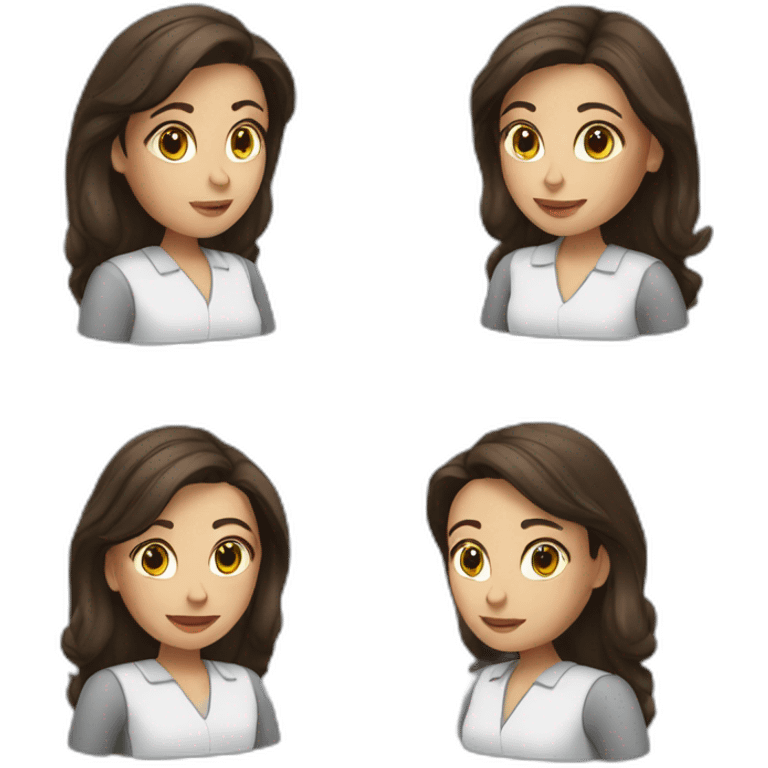 Speech therapist brunette woman emoji