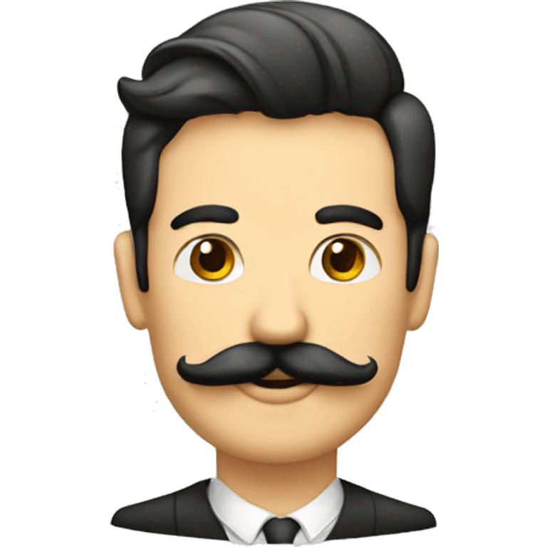 Señor con bigote y pelos de punta emoji