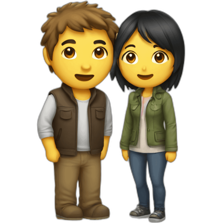 scruffy-man-and-asian-woman-kissing emoji