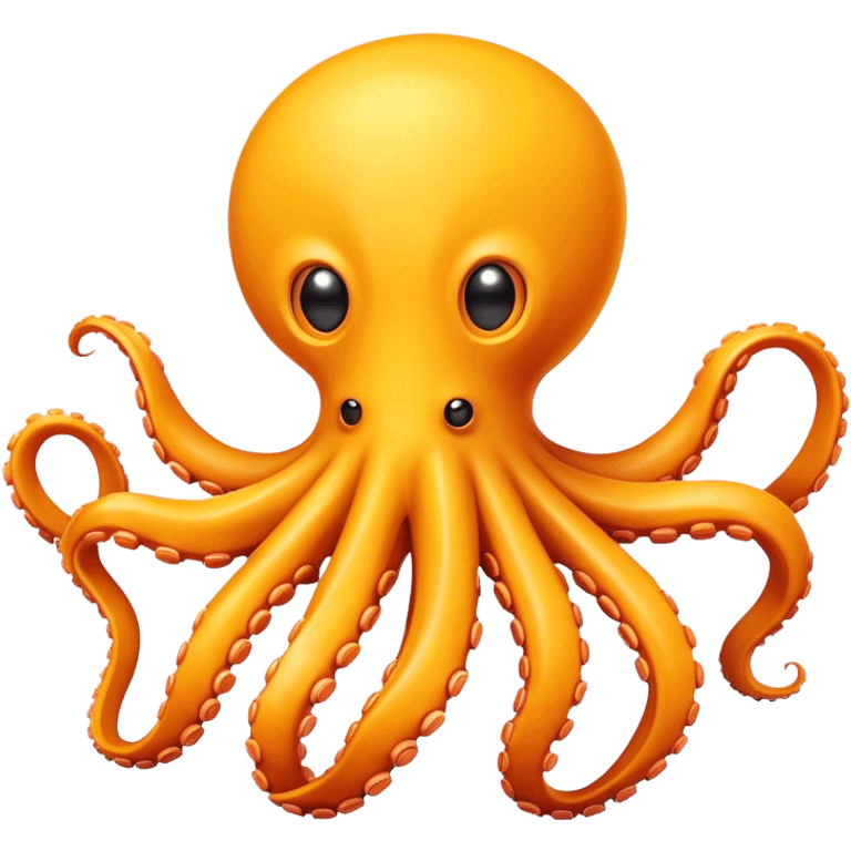 Friendly cartoon yellow-orange octopus robot emoji