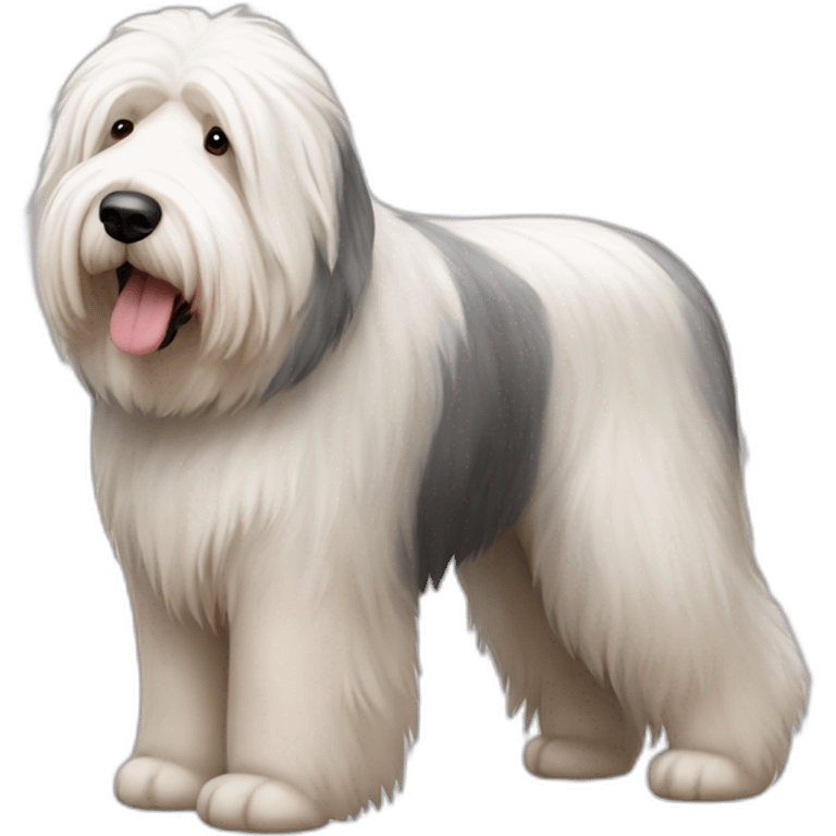 Dog old english sheepdog full-height emoji