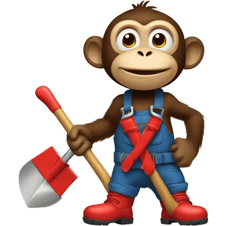 Boots the monkey with a shovel emoji