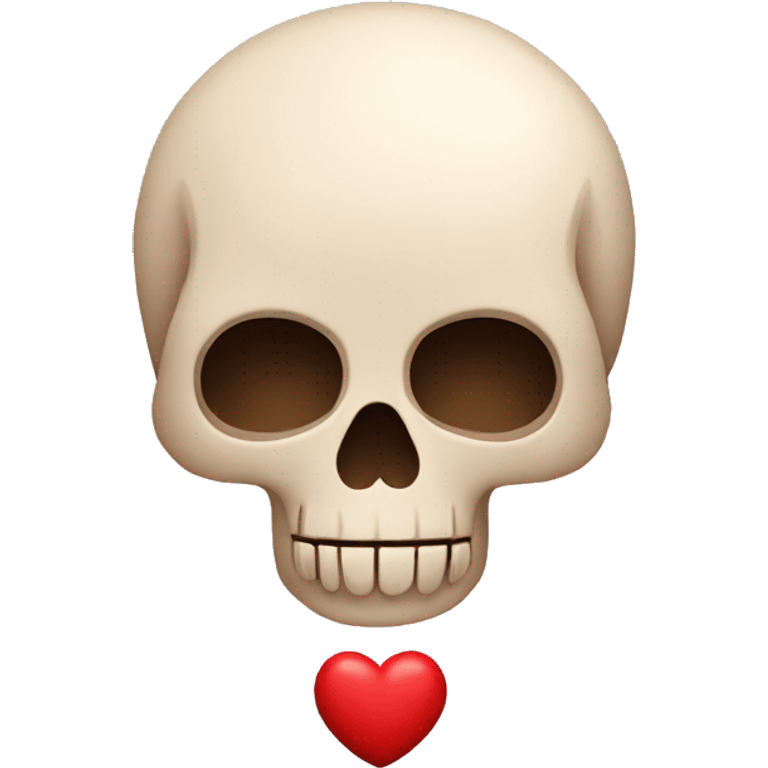 Calavera con corazón  emoji