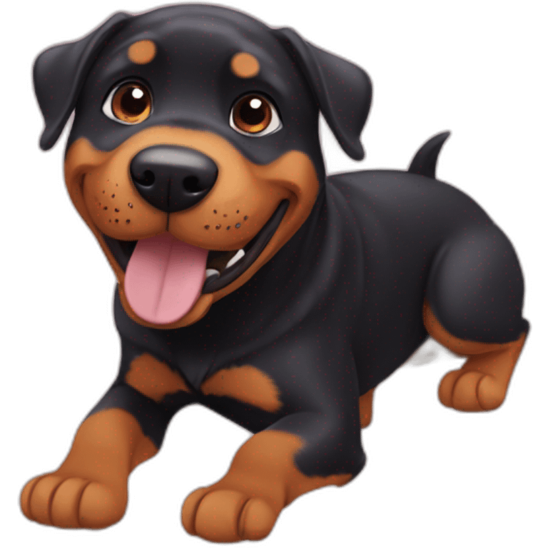 Rottweiler-Happy emoji