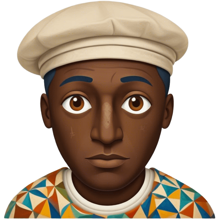 Cinematic Realistic Pablo Picasso Portrait Emoji, depicted as a visionary artist with abstract expressive features and a creative aura, rendered with rich textures and dynamic artistic lighting that captures his revolutionary spirit. emoji