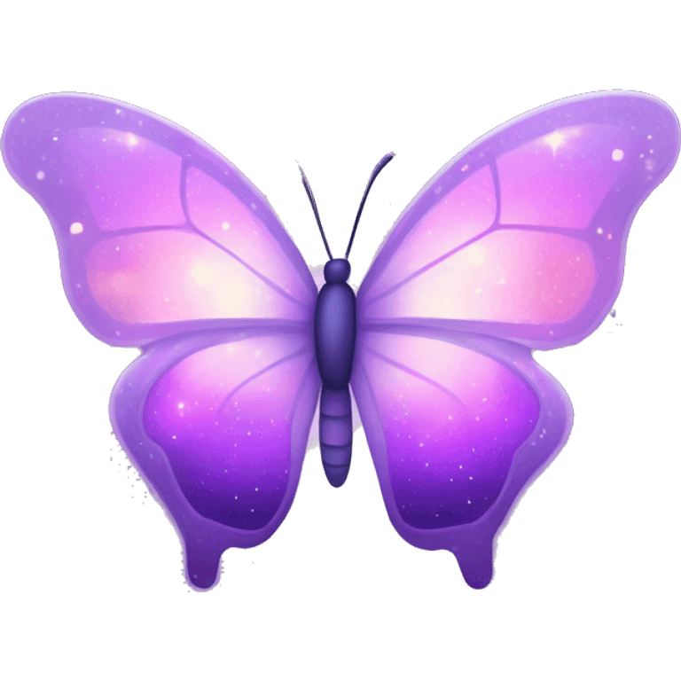 Glowing starry Pastel purple-gradient nebula galaxy butterfly emoji