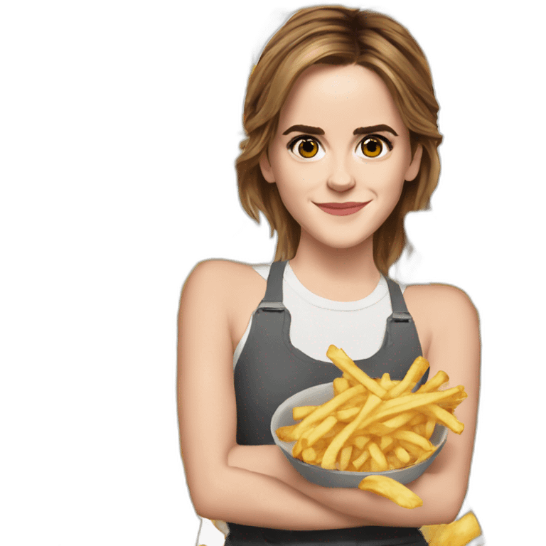 Emma Watson qui ma'ge des frites emoji