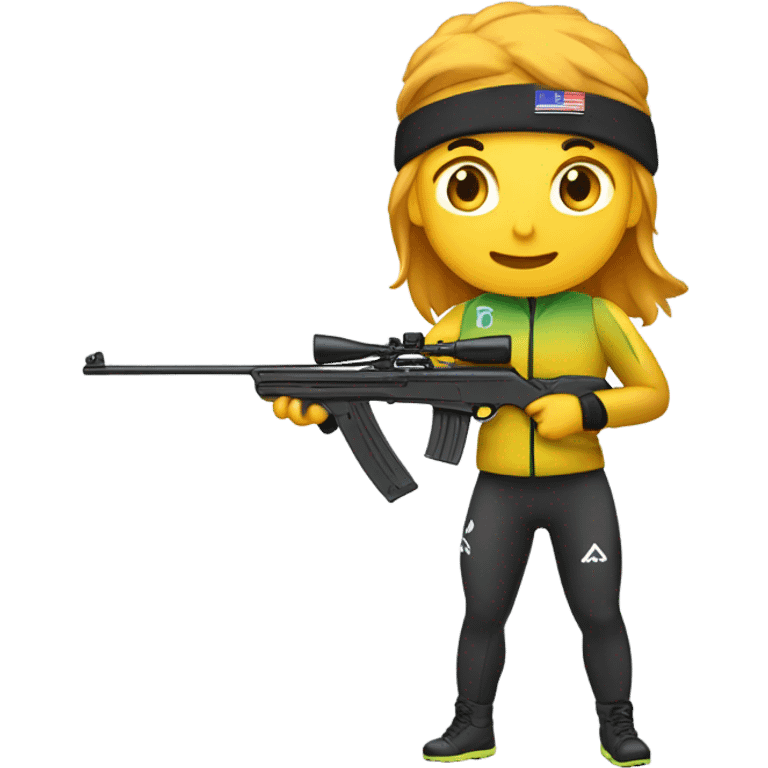 biathln athlete with rifle emoji