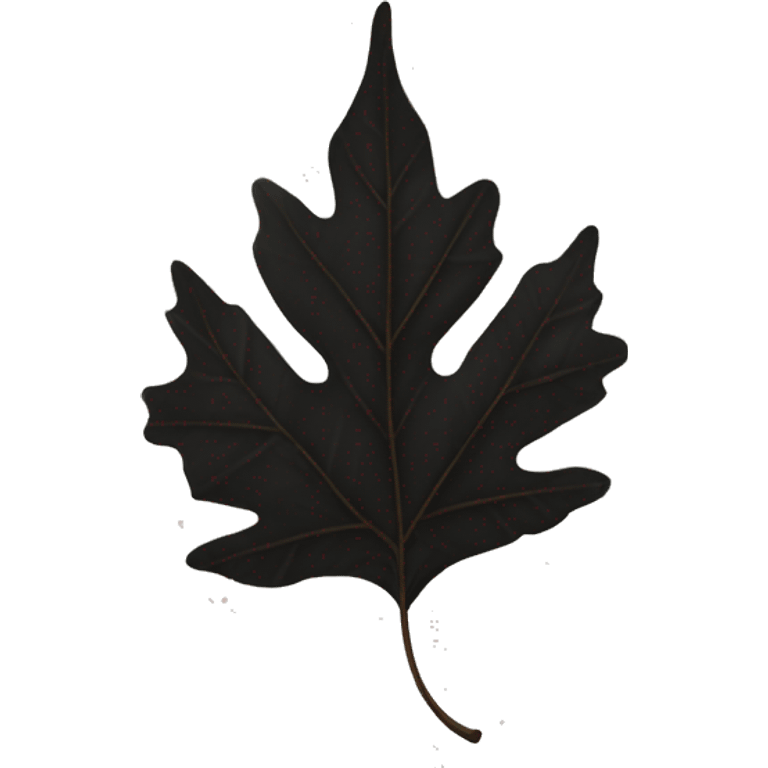 a black rustling leaf emoji