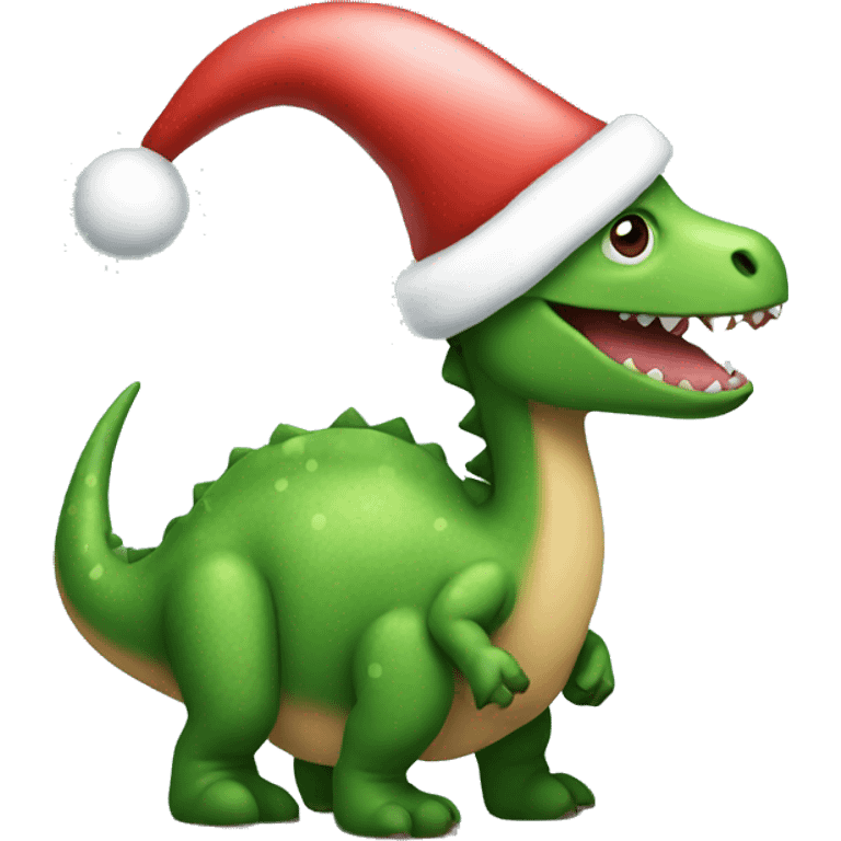 Christmas dinosaur emoji