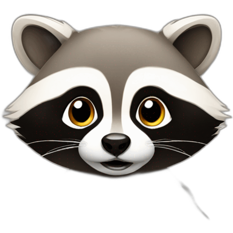 round raccoon emoji