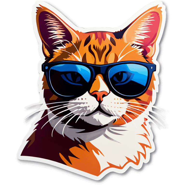 Cat with sunglasses emoji