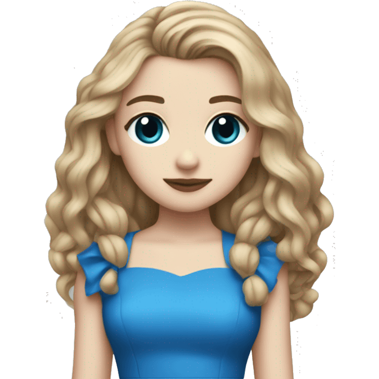 sabrina carpenter with her blue dress with the heart cut out emoji