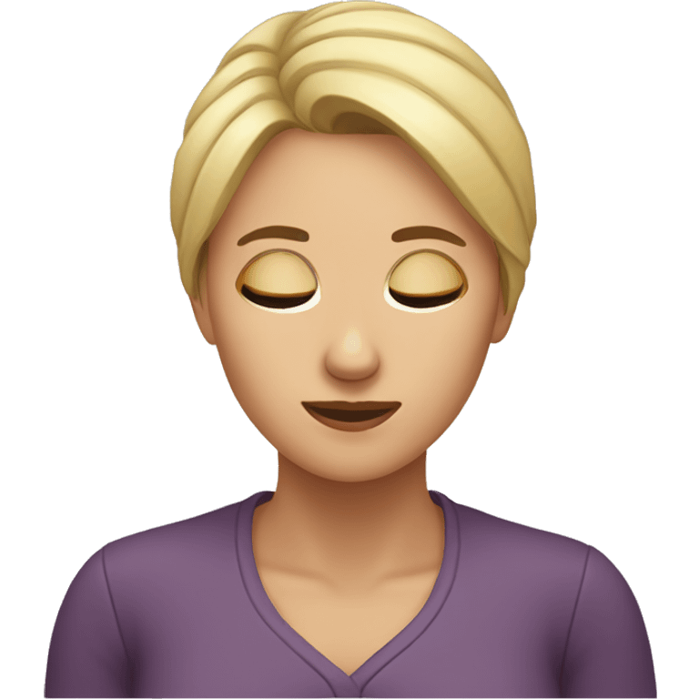 woman searching with hand on forehead emoji