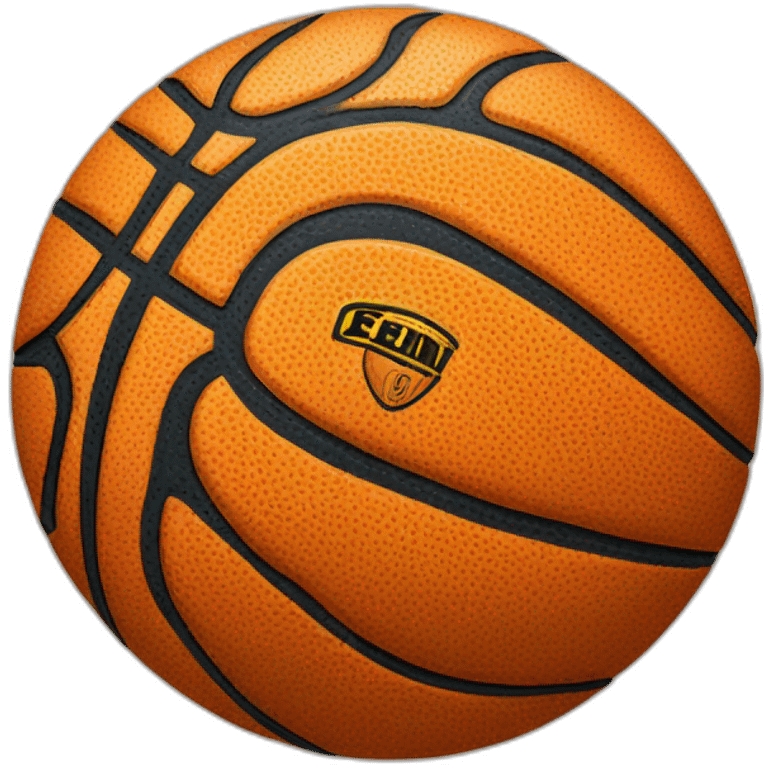 Basketball ball with a sponje Bob on it emoji