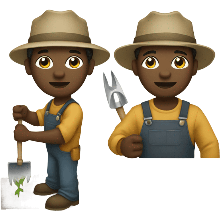 Black person working in the field ￼ emoji