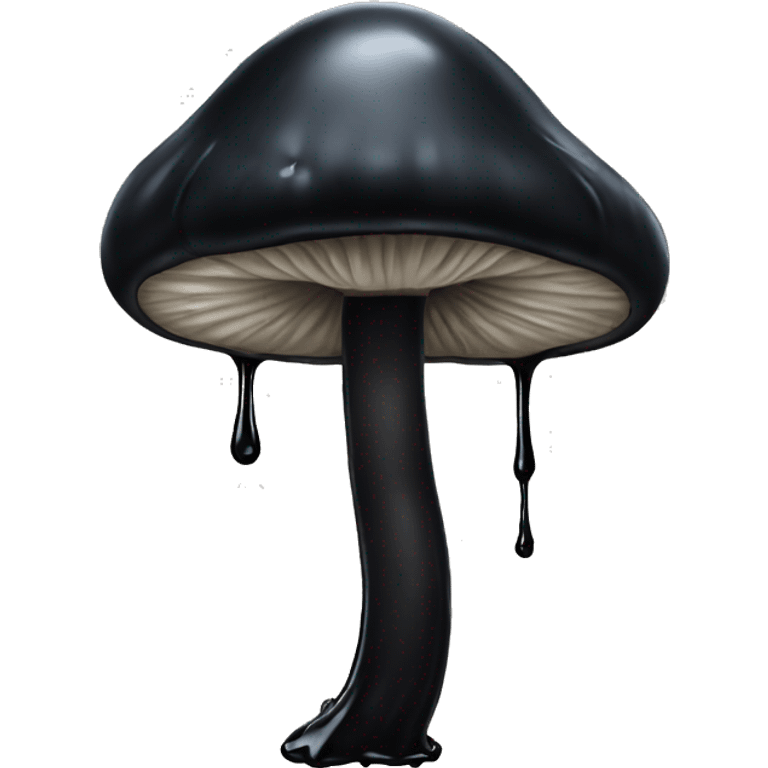 Black Dripping mushroom emoji