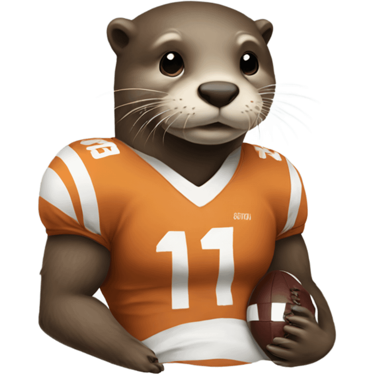 Otter with football jersey  emoji