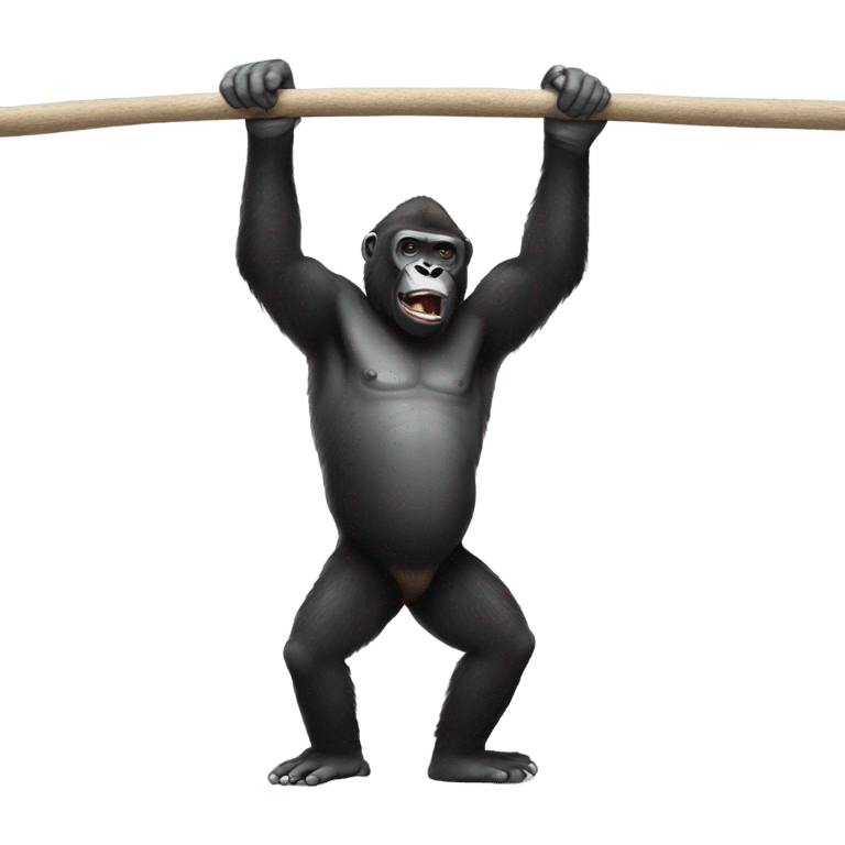 Gorilla doing the limbo  emoji