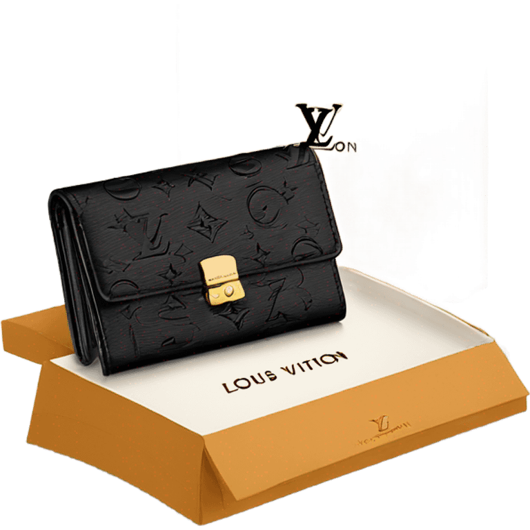 lv Wallet On Chain Métis black with a box emoji