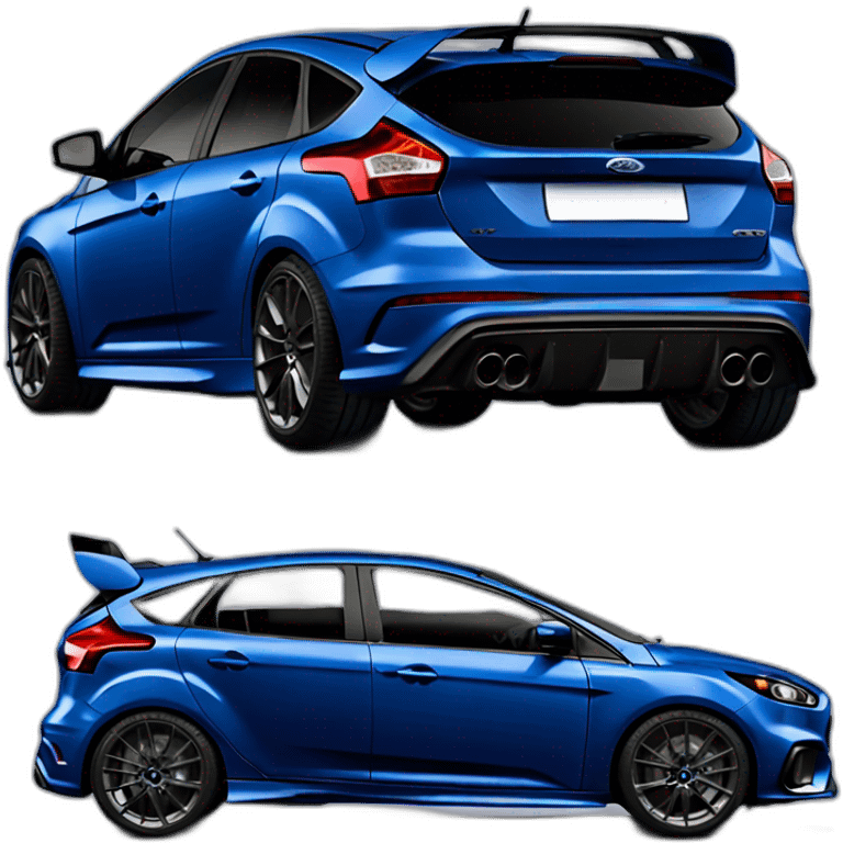 Ford focus RS dark blue back emoji