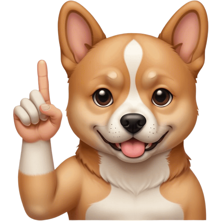 middle finger dog emoji