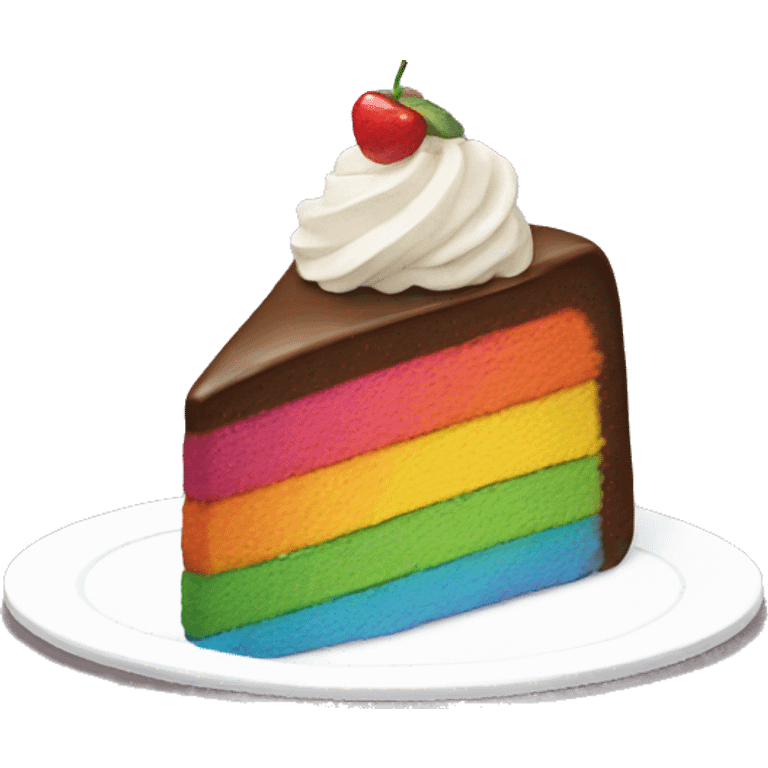 rainbow slice of cake emoji