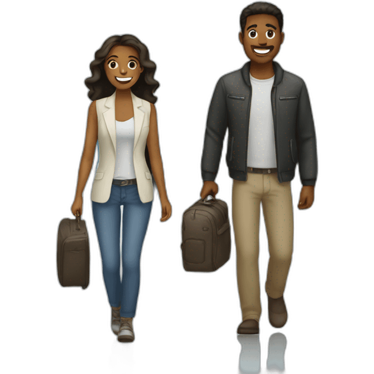  couple white in airport emoji