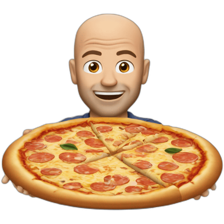 Zidane qui mange une pizza emoji