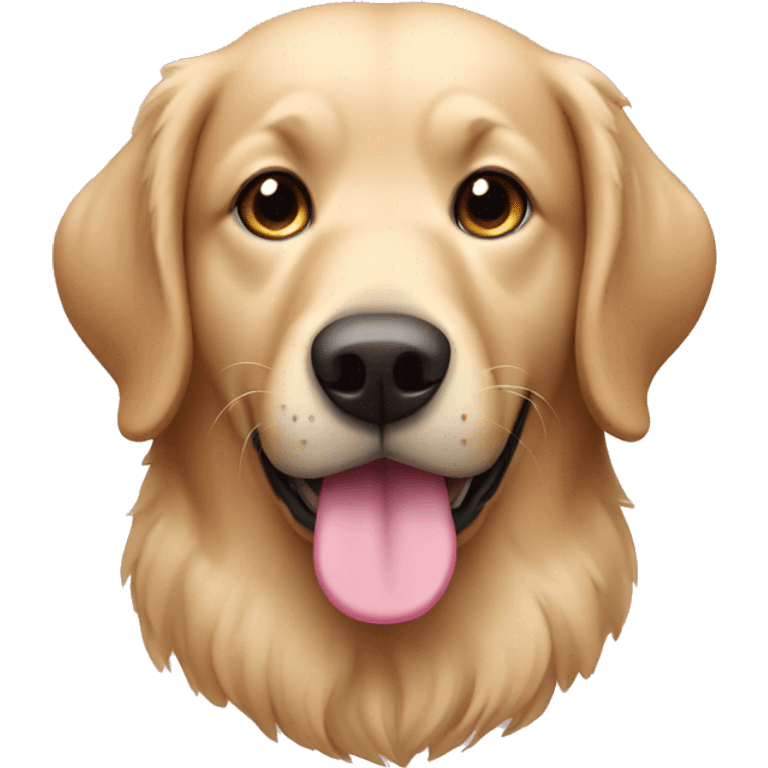 Retriever with pink nose  emoji