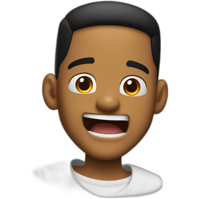 Will smith happy with open mouth emoji