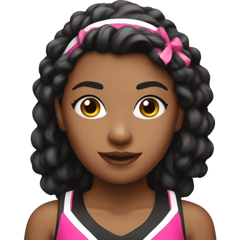 Cheerleader in black and pink kit emoji