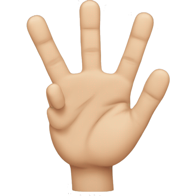 hand showing 4 fingers emoji