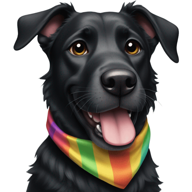 gay black dog emoji