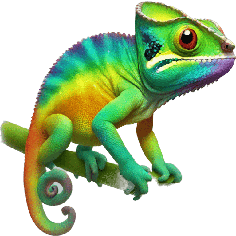 Rainbow Chameleon emoji