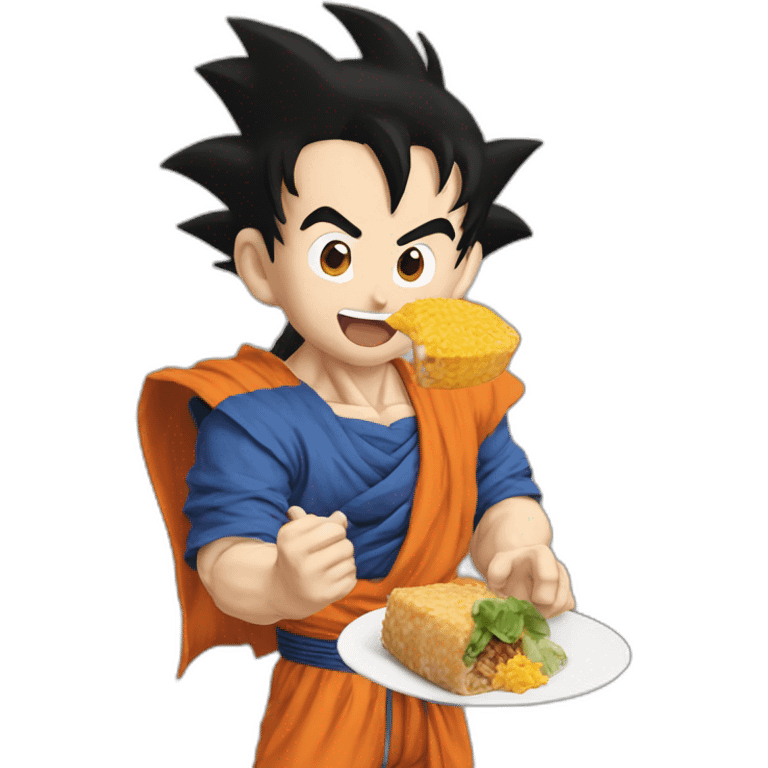 Goku eating emoji