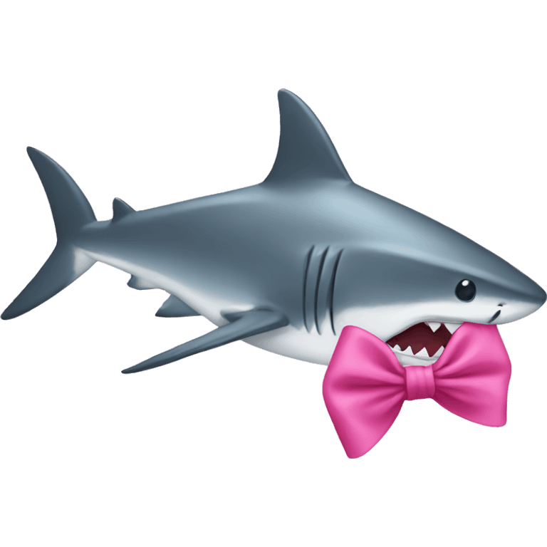 shark with a pink bow emoji