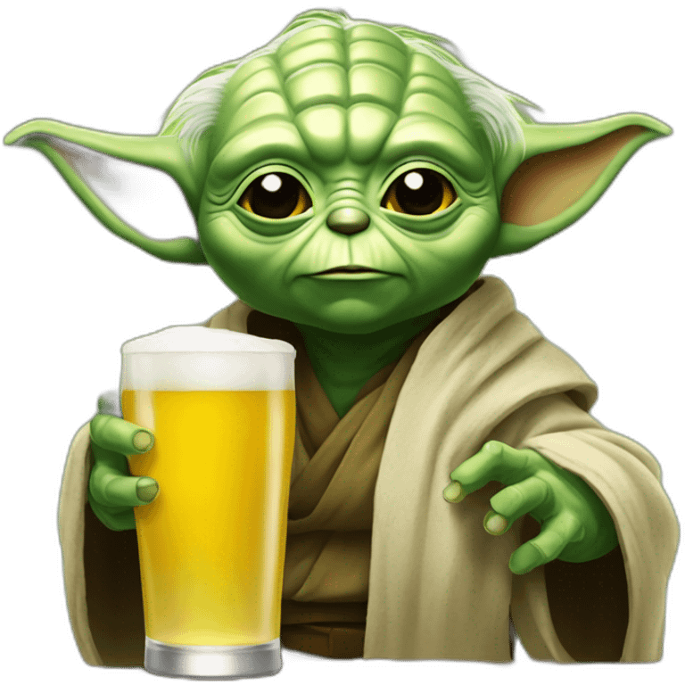 yoda drink beer emoji