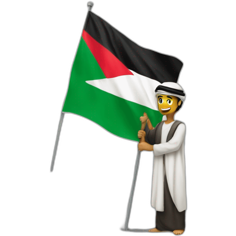 Arab holding Palestine flag emoji