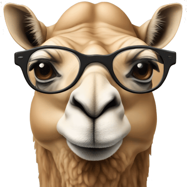 camels wear glasses emoji